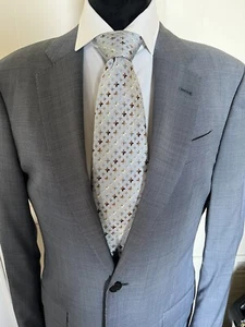 Louis Vuitton Blue Flower Pattern Silk Tie - Rare - Runway Item - Picture 1 of 4