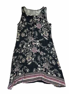 Women's Croft & Barrow Sleeveless Midi Blue Floral Sundress Dress - Size M - Picture 1 of 7