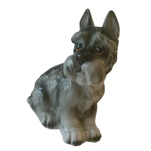 Vintage Lefton Schnauzer Scottie Dog Medium Size Glazed Ceramic Figure Japan - Picture 1 of 8