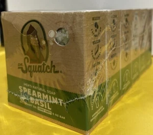 Dr. Squatch Soap Men's natural bar soap Spearmint Basil Pack of 6 - Picture 1 of 2