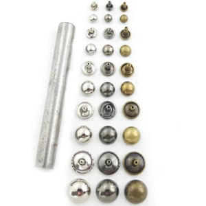 6mm 8mm 10mm 12mm 15mm Double Mushroom Domed Rivet Cap Stud Rapid Leather Craft - Picture 1 of 4