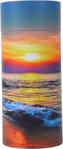 Ocean Sunset Scattering Urn – Biodegradable Scatter Tube for Ashes - Cremation U - Picture 1 of 12
