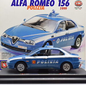 Modellino auto ALFA ROMEO 156 POLIZIA scala 1:24 burago da collezione modellismo