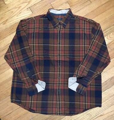 EUC Arrow Button Down Pocket Flip Cuff Plaid L/S Down Shirt Mens Size XL - Image 1 of 4