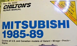 Chilton Repair Tune-up Manual 1985-1989 Mitsubishi Galant Mirage Precis Sigma - Picture 1 of 6