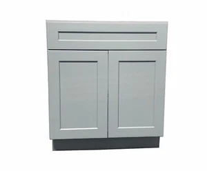 36" Light Grey Shaker Single Bathroom Vanity Base Cabinet 36" W x 21" D x 34.5"H - Picture 1 of 3