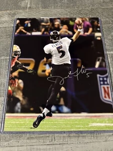 Joe Flacco Cleveland Browns 8x10 Signed Baltimore Ravens Dual COAs NFL QB - Picture 1 of 3
