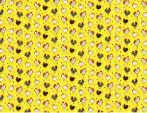 Yellow Chickens Farm Animals Valance / Curtain kitchen window treatment Curtains - Picture 1 of 1
