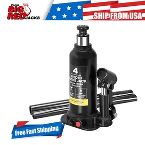 Torin 4 Ton Hydraulic Welded Bottle Jack, Black - Picture 1 of 6