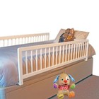 Safetots Bed Rail Wood, Double Sided Bed Guard, White, 140cm Wide x 38cm High