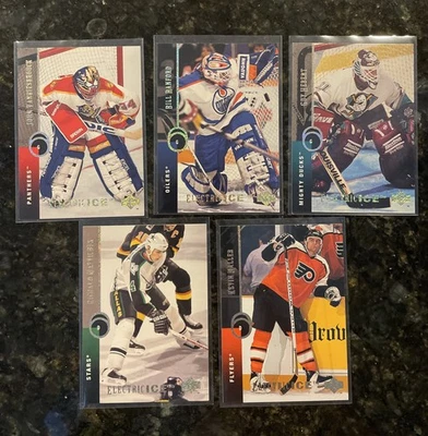 5 card LOT ~ 1994-95 Upper Deck Electric Ice parallels ~ Free Shipping! - Image 1 of 2