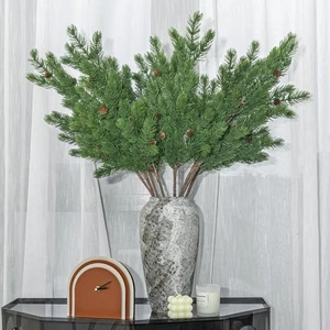 33" Norfolk Pine Branches with Pine Cones Xmas Norfolk Stems, Artificial Chri... - Picture 1 of 2