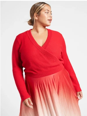 Nuevo con etiquetas Suéter Athleta Grace Cárdigan Envolvente Talla 2X Matador Rojo Recortado Informal Boho Foto 1 de 4