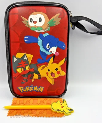 Nintendo 3DS / XL Pokemon Starters Estuche de Transporte, Pikachu Stylus, Tela Pokémon Foto 1 de 4