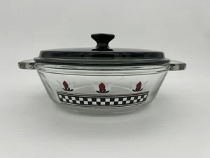 Vintage Anker Ofengeschirr Theodore Bär Glas Kasserolle Schüssel mit Deckel 1,5 Quart - Bild 1 von 7