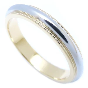 NEUWERTIG! Tiffany&Co. Milgrain Ring 18K Gelbgold Platin 950 Größe 8,5 /293534 - Bild 1 von 7
