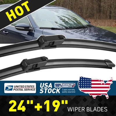 New Windshield Wiper Blades Front For Volkswagen CC 2013-2017 28"+14" All Season - Image 1 of 4