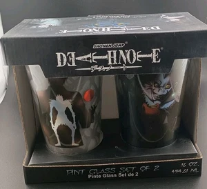 Juego de 2 vasos de pinta Death Note nuevo en caja - Imagen 1 de 2
