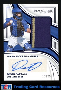 2023 Immaculate #JSS-DC Diego Cartaya Jumbo Socks Signatures Blue #/25 - Picture 1 of 2