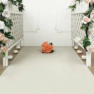 IVORY 100 ft PVC AISLE RUNNER Wedding Ceremony Carpet Party Events Decorations - Picture 1 of 8