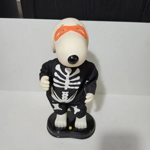 LESEN Peanuts Snoopy Gemmy hip swingende Musik animiertes Skelett bewegt sich nicht - Bild 1 von 14