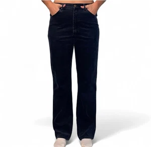 Vintage 80er Lee marineblau Cord gerades Bein hergestellt in den USA Hose Herren 34 x 32 - Bild 1 von 10