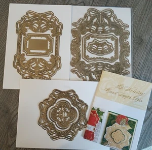 Anna Griffin AG-1300H 3D HOLIDAY CARD LAYER DIES Neu 3 Stck. Glocken Schleifen - Bild 1 von 6
