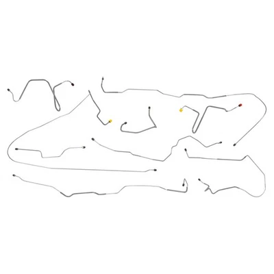 Ford F100/150 1980-86 2x2 platón corto eléctrico kit de línea de freno de disco 8 piezas, acero inoxidable Foto 1 de 4