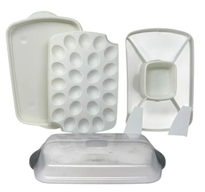 PAMPERED CHEF Chillzanne Egg Veggie Rectangle Server Tray #2781 Holiday Party - Picture 1 of 7
