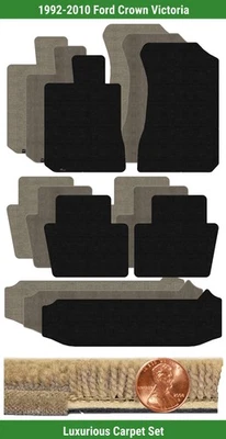 Набор ковриков Custom Luxe для 1992-2010 Ford Crown Victoria (5 штук) #LU1 - Изображение 1 из 4