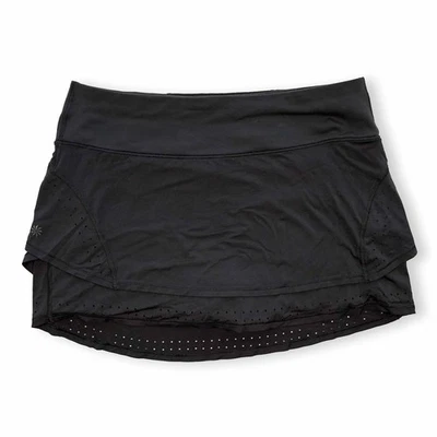 ATHLETA Women's Mini Skirt Skort Tennis Golf Breathable Stretch Black Size Large - Image 1 of 4