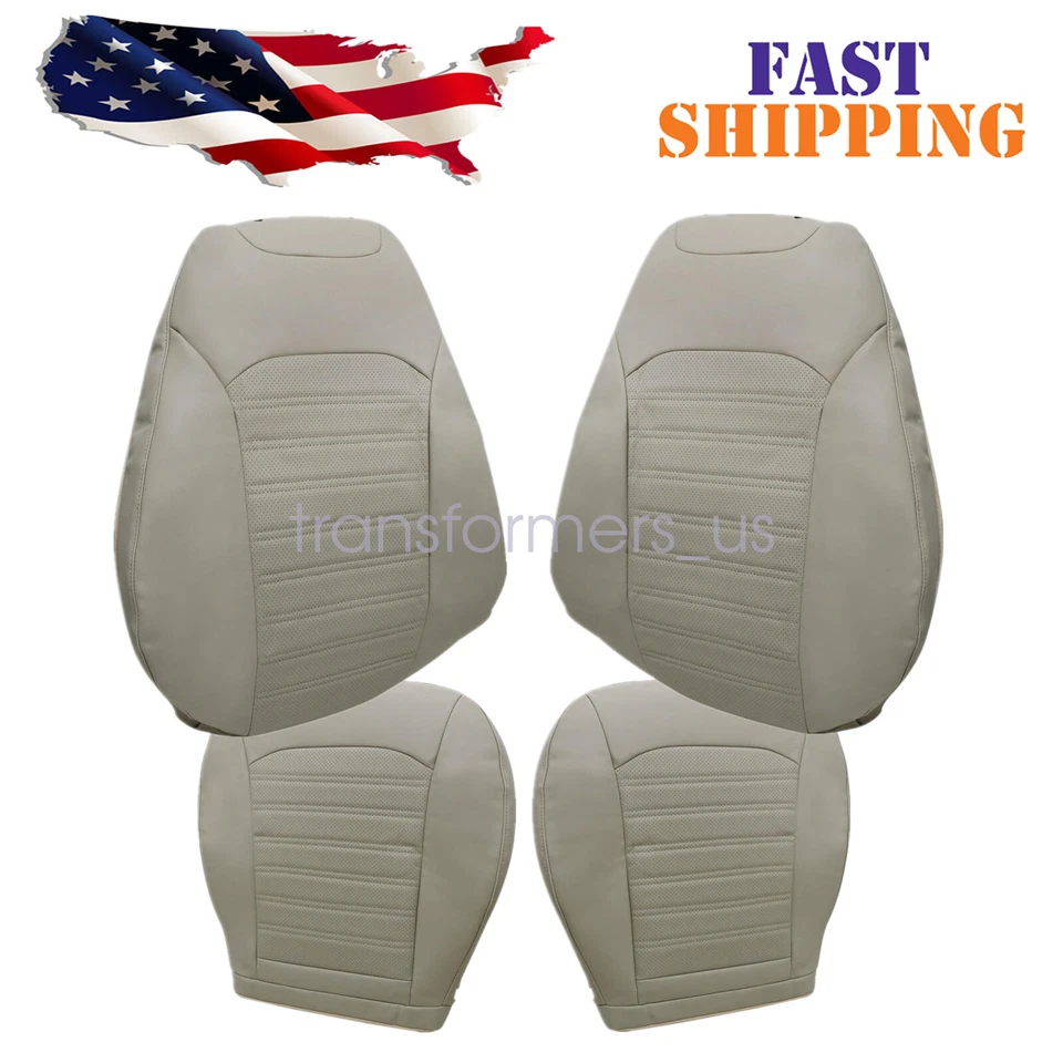 For Ford Fusion 2013-2017 Perforated Leather Front Bottom Top Seat Cover Tan - Image 1 of 1