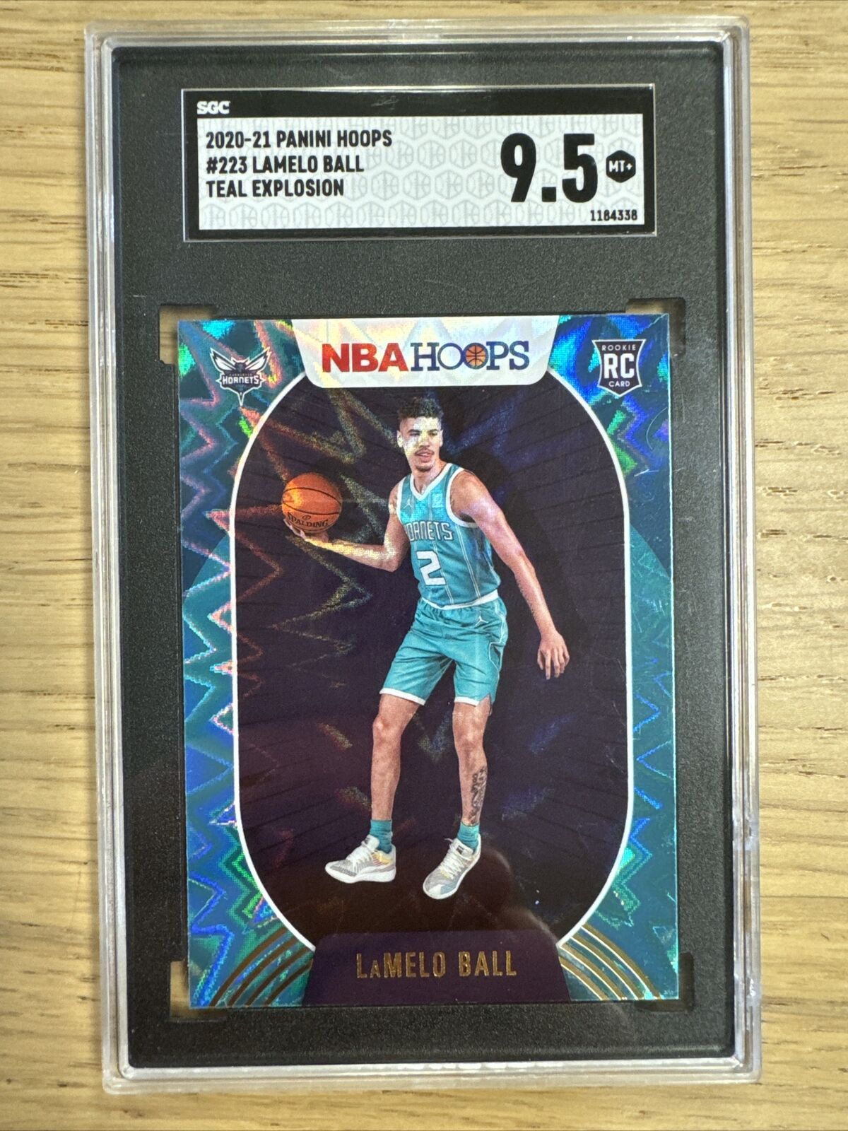 2020 Lamelo Ball Rookie Teal Explosion Panini Hoops SGC 9.5