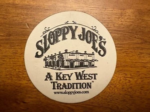 Sloppy Joe’s Bar A Key West Tradition Cardboard Drink Coaster Florida FL Fla - Picture 1 of 4