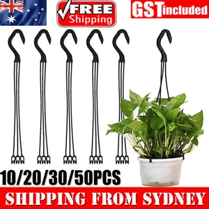 10-50PCS 36cm Flower Pot Hook Hanging Baskets 3 Prong Hanger Plants Hanging Pot - Picture 1 of 12