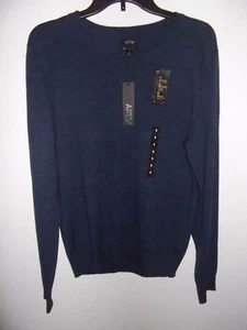 APT 9 - MEN - V-NECK SWEATER - NAVY - SIZE SMALL (AC-25-376) - Picture 1 of 3