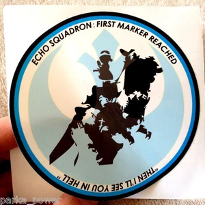 Adesivo Echo Squadron, Jedi, decalcomania Star Wars, "allora ti vedrò all'inferno" - Foto 1 di 2