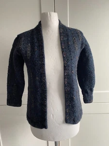 Woman, Cardigan, Alpaca Collection, Size M , 100% Alpaca , Blue Patterned, 1018 - Picture 1 of 5