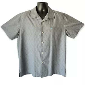 Camisa Tommy Bahama Manga Corta Para Hombre Grande Negra Geométrica Informal - Imagen 1 de 8