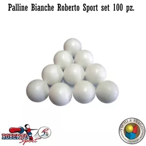 PALLINE PER CALCIO BALILLA ROBERTO SPORT BIANCHE SET 100 PZ (RS1698) - Foto 1 di 1