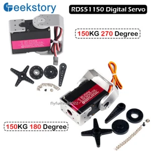 150KG RDS51150 180°/270° Digital Servo Steel Steering Motor with Bracket Plate - Picture 1 of 11