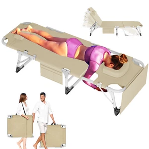 ABORON 3IN1 Sun Tanning Chaise Lounge Patio Lounge Chair Portable with Mattress - Picture 1 of 32