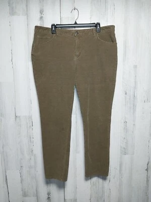 Eddie Bauer Tan Boyfriend Slim Corduroy Pants Size 18 - Image 1 of 4