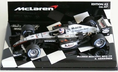 WOW EXTREMELY RARE McLaren MP4/19 MB Raikkonen Silverstone 2004 1:43 Minichamps - Image 1 of 3
