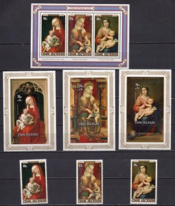 COOK ISLANDS 1978 WEIHNACHTSGEMÄLDE SET MIT 3 BRIEFMARKEN & 4 S/S POSTFRISCH - Bild 1 von 1