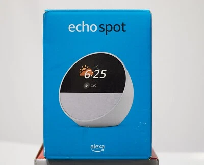 Amazon Echo Spot 2nd Gen Smart alarm clock w/ vibrant sound + Alexa 2024 -gray - Image 1 of 4