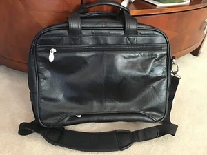 Black Leather Mcklein Briefcase with Shoulder Strap!   Nice!! $30.00 - Picture 1 of 9