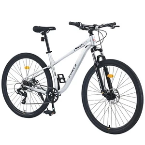 Front Suspension Mountain Bike 29 Inch, Mountain Bike for Mens Womens ,Silver - Picture 1 of 8