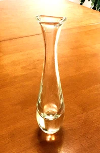 MCM Christinenhutte Schott Zwiesel vaso cristallo trasparente 8,5"H Germania etichetta originale usato in ottime condizioni - Foto 1 di 8