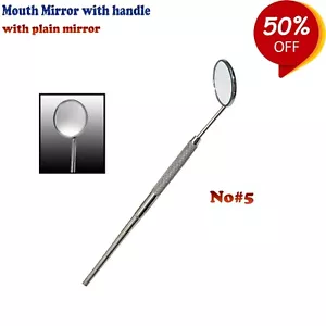 Plain No.5 Handle Dental Mouth Mirror - Picture 1 of 5